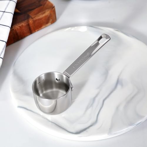 KEAWELL Premium Dog and Cat Food Measuring Cup 18/10 Stainless Steel (1, 1/3 Cup) - size: 1/3 Cup
