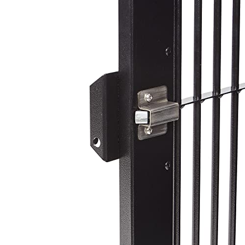 K9 Kennel Boss Aluminum Collapsible Dog Crate, Heavy Duty Folding Kennel - Medium (Black) - color: Black, size: 34.6"L x 25.2"W x 28.9"H