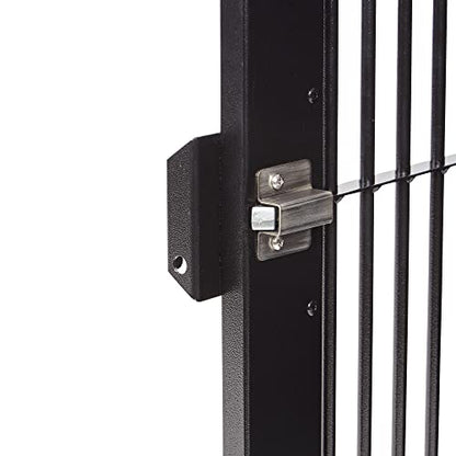 K9 Kennel Boss Aluminum Collapsible Dog Crate, Heavy Duty Folding Kennel - Medium (Black) - color: Black, size: 34.6"L x 25.2"W x 28.9"H