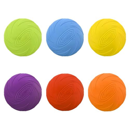 Nonslip Dog Flying Discs Chew Outdoor Toy Rubber Soft Training Exercise for Active Pet