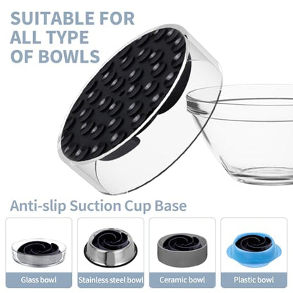 Slow Feeder Dog Bowls Insert, Bestalk Soft Silicone Slow Eating Feeder Insert with Suction Cups for Small, Medium and Large Dogs, Fit into Basic and Elevated Dog Bowls, Black - color: Black, size: S