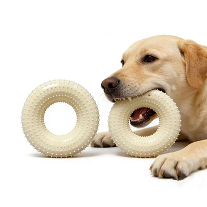 Dog Chewing Toy - Puppy Calm Down Companion, Circular Health Ring, Interactive Boredom Relief Tool, Heavy Duty Rubber Texture, Chew Ring Toy for Living Room Balcony Yard