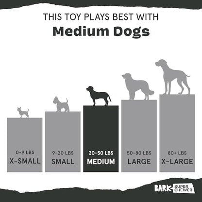 Barkbox Franz The Fox Dog Toy | Natural Rubber, Bacon Scented, Thrashy Tail & Wacky Bounce | Dog Toy for Aggressive Chewers - color: Franz the Fox-Medium
