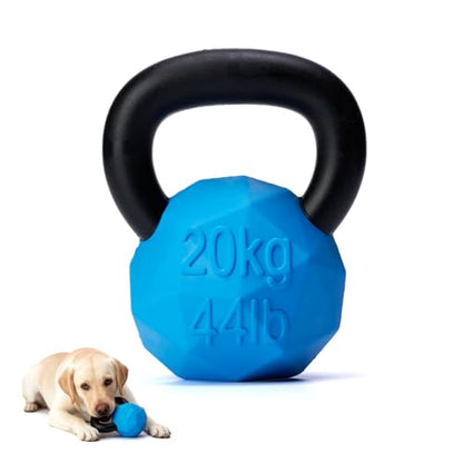 MECOOL Indestructible Dog Toy for Aggressive Chewers - Heavy Duty Chew Ring with Durable Nylon and Treat Dispenser Rubber Base, Interactive Food Puzzle Dog Chew Toy,Large Blue - size: L Blue