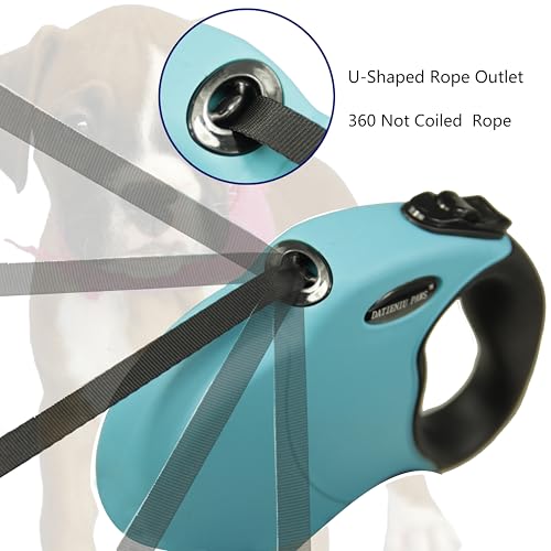 13FT Retractable Dog Leash for Small Dogs up to 22lbs with Chew Proof Steel Wire Extender, Lightweight, Durable & Safe Walking Solution Blue S - color: Blue, size: Small