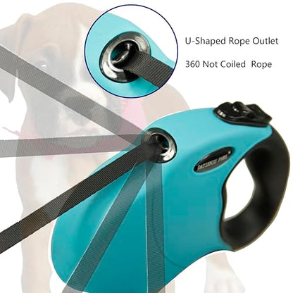 13FT Retractable Dog Leash for Small Dogs up to 22lbs with Chew Proof Steel Wire Extender, Lightweight, Durable & Safe Walking Solution Blue S - color: Blue, size: Small