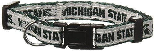 COLLEGE MICHIGAN STATE SPARTANS Dog Collar, Small - color: Michigan State Spartans, size: Small