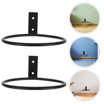 DOITOOL 2pcs Wall Mounted Pet Bowl Rack 8-inch Metal Foldable Raised Feeder Holder Space Saving Dog and Cat Feeding Station for Kennels and Crates