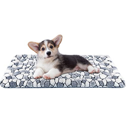 VANKEAN Dog Crate Pad Bed Mat Reversible (Cool & Warm), Sleeping Mat Dog Bed for Crate for Small Dogs and Cats, Machine Washable Crate Beds, Grey - size: Small