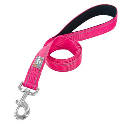 Dog Leash 6 FT Padded Handle Nylon Reflective Dogs Leashes for Small Dogs Hot Pink - color: Refl Hot Pink, size: Small : 5/8" x 6 FT