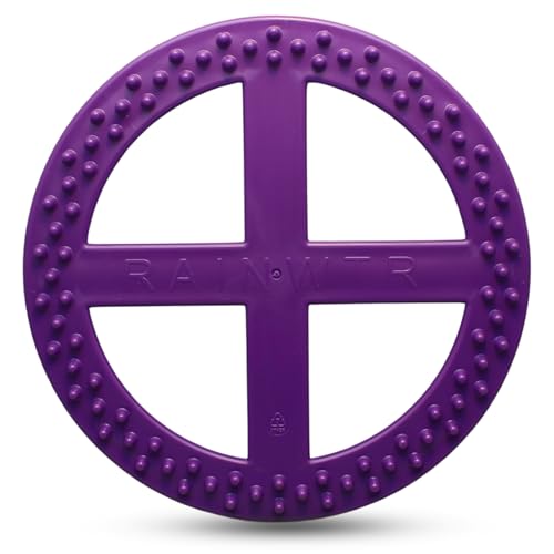 Flexible Flying Disc - Durable Floating Dog Toy for Fetch, Tug, Treat Filling, Made in USA, FDA Compliant TPE, Medium/Large Dogs, Purple - color: Purple