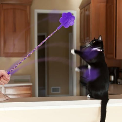 ORFOFE 2Pcs Cute Paw Shape Dog Training Stick Rubber Pet Training Tool with Clicker for Cats Dogs Engaging Design for Obedient Behavior Easy to Use Training Supplies