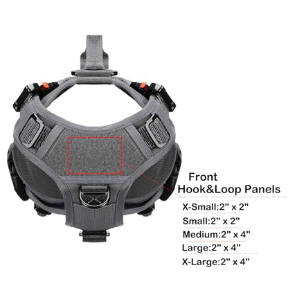 ICEFANG Tactical Dog Operation Harness with 6X Buckle,Dog Molle Vest with Handle,3/4 Body Coverage,Hook and Loop Panel for ID Patch,No Pulling Front Clip (S (22"-27" Girth), Wolf Gray) - color: Wolf Gray, size: Small (Pack of 1)