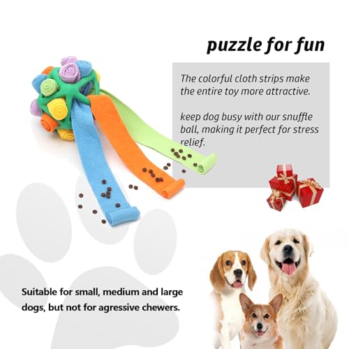 Interactive Snuffle Toys for Dogs, Sniffle Interactive Treat Game Ball, Furry Fellow Snuffle Master, Encouraging Natural Foraging Skills (Green, Triangle) - color: Green