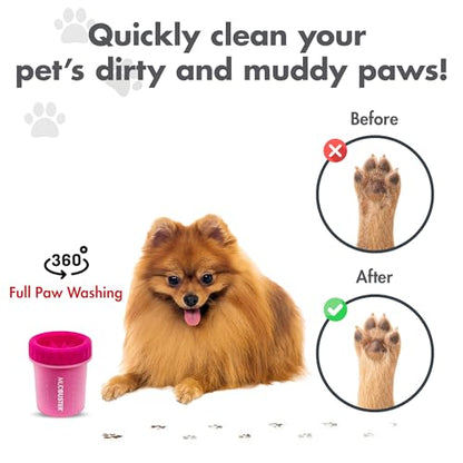 Dexas Dog Paw Cleaner, Small, Pink, Dog Accessories and Pet Supplies - color: Pink, size: Small without Lid