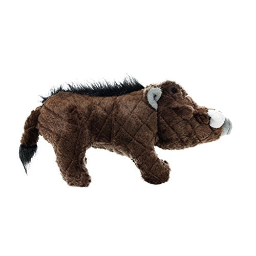 MIGHTY- Safari Brown Warthog- Squeaker-Multiple Layers. Made Durable, Strong & Tough. Interactive Play Dog Toy (Tug, Toss & Fetch). Machine Washable & Floats | Ultra Durable Plush Toy with Multiple Layers & Reinforced Seams , Washable and Floats , Mighty®