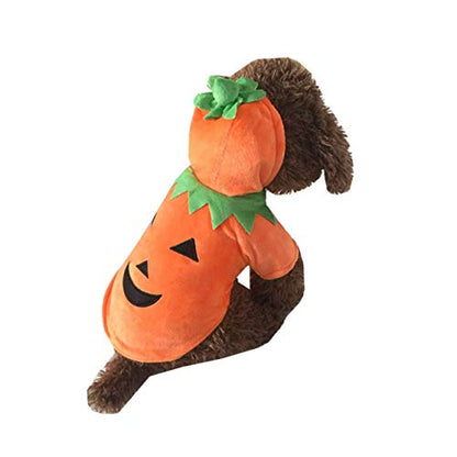 Mogoko Dog Cat Halloween Pumpkin Costumes, Funny Pet Cosplay Dress, Puppy Fleece Hoodie Coat Clothes, Animal Autumn Winter Warm Jumpsuit Outfit Apparel (XL for 12.0~18.0 lbs) - size: XL for 12.0~18.0 lbs