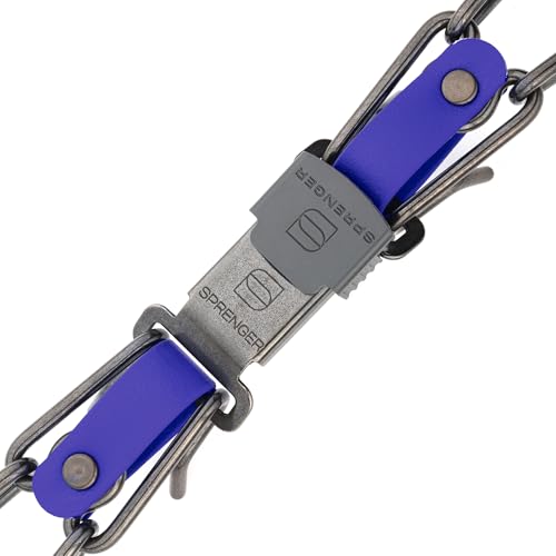 Herm Sprenger Black Stainless Steel Dog Collar with Quick Release ClicLock Buckle and Biothane Insert Training Collar Made in Germany (Blueberry Royal, 25in x 4.0mm(Neck Size up to21-22in)) - color: Blueberry Royal, size: 25in x 4.0mm(neck size up to21-22