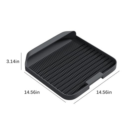 Washable Reusable Dog Puppy Potty Tray, Pee Pad Indoor Wee Training, Dog Potty Training, Portable Easy-Wash and Paw-Friendly Dogs Pee Pads, Charcoal Gray