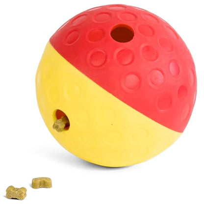 Outward Hound by Nina Ottosson Treat Tumble – Interactive Food-Dispensing Dog Puzzle Ball, Level 1 Beginner, Large, 5.8" - color: Treat Tumble (Large Red)