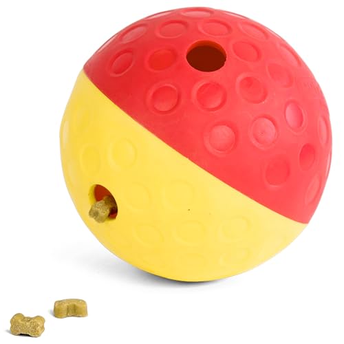 Outward Hound by Nina Ottosson Treat Tumble – Interactive Food-Dispensing Dog Puzzle Ball, Level 1 Beginner, Large, 5.8" - color: Treat Tumble (Large Red)