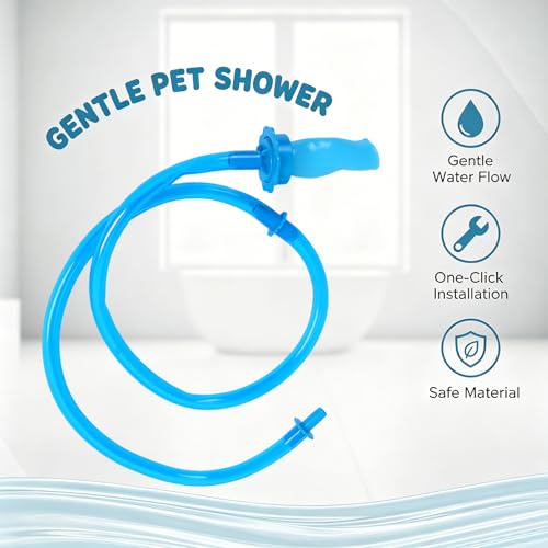 Universal Pet Bath Shower Hose | Handheld Sprayer, Dog Cat Bathing, Tub Attachment, Home Pet Grooming
