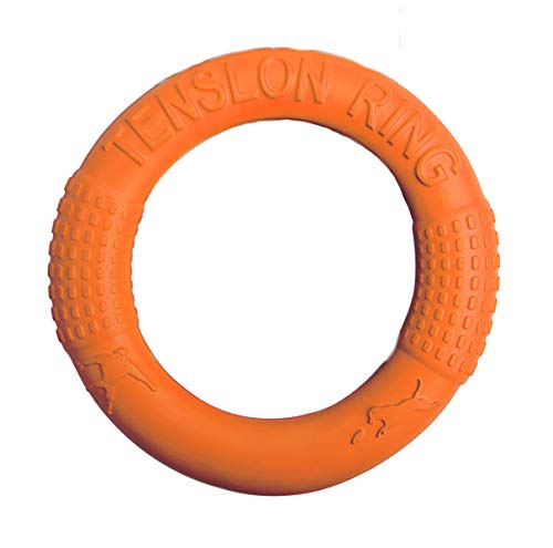 Soft Durable Rubber Tug Ring Dental Chewing Biting Chasing Training Toy for Dogs DT103 Orange 7 inch - color: Orange, size: 7 inch