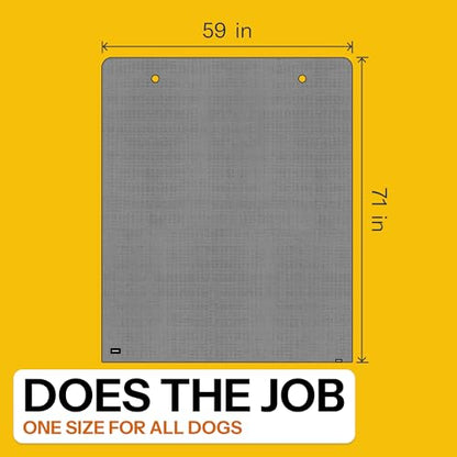 Dog Towel Blanket for Drying Dogs and Cover for Car Back Seat, XLarge 71" x 59", Ultra Quick Dry and Absorbent Microfiber, Light Weight, Machine Washable, Soaks Over 1.5L, Grey, Beach to Boot