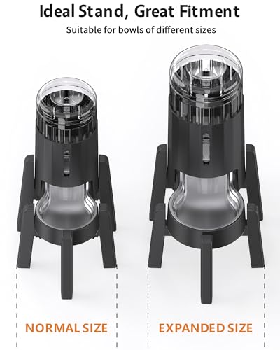CZPET Dog Water Dispenser Stand, Holder for Pet Automatic Feeders, Width Adjustable Elevated Stand for Pet Feerders, Suitable for Medium Pets [Stand Only] - size: H: 7.09'', W: 6.1*9.8''-8.5*14.57''
