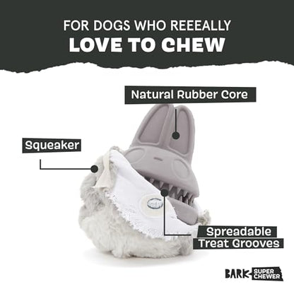Barkbox Super Chewer Tough Dog Chew Toys for Aggressive Chewers, Plush 2 Toys in 1 (Hare Raiser - Large) - color: Hare - Large
