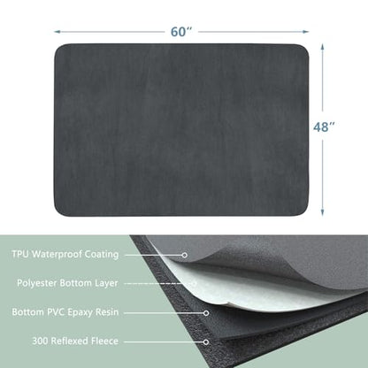 INVENHO Washable Pee Pads for Dogs 60"x48" Reusable Dog Pads Large Upgrade Non-Slip Dog Pee Pads Heavy Absorbency Puppy Pee Pads Quick Dry Whelping Pads/Waterproof Puppy Training Pad - size: 60x48 Inch (Pack of 1)