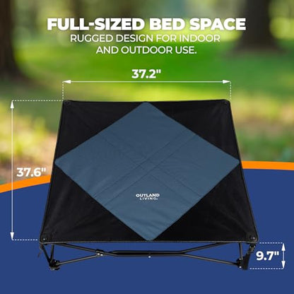 Outland Living Elevated Dog Bed – Durable, Weather-Resistant Pet Cot with Breathable, Joint-Supporting Design | Rust-Resistant, Easy Assembly, Perfect for Outdoor Adventures, Camping, and Home Use