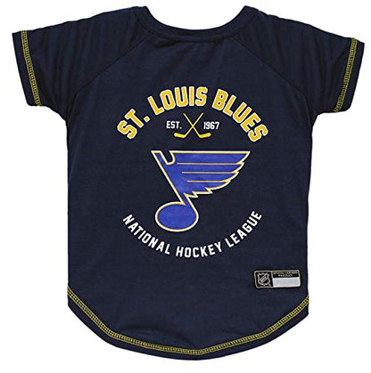 NHL St.Louis Blues Tee Shirt for Dogs & Cats, X-Small. - Are You A Hockey Fan? Let Your Pet Be An NHL Fan Too! - color: St. Louis Blues, size: X-Small