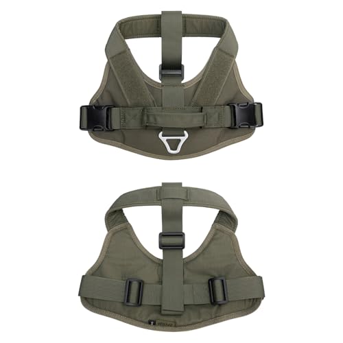 EXCELLENT ELITE SPANKER Tactical Dog Harness Patrol Harness Service Dog Vest Military Dog Vest Working Dog Vest with Handle(Ranger Green-S) - color: Ranger Green, size: S-(23.5 - 29.5")