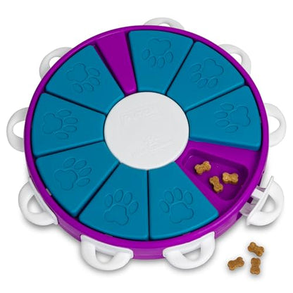 Outward Hound by Nina Ottosson Dog Twister – Interactive Treat Puzzle Enrichment Toy, Level 3 Advanced - color: Dog Twister (Purple, Blue)