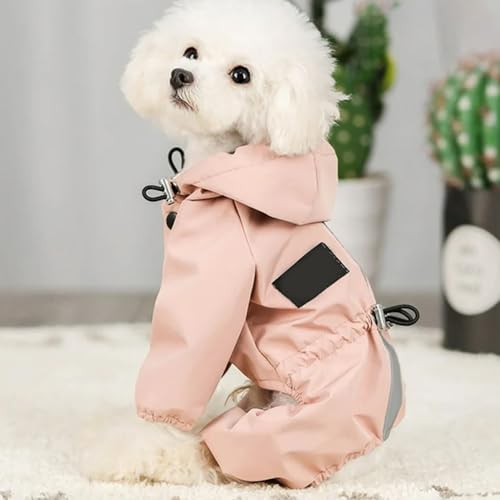 Pet Raincoat–Waterproof & Breathable Reflective One-Piece Clothing for Cats and Dogs, Perfect for Rainy Days and Daily Wear, Comfortable and Stylish L