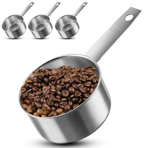 4Pcs 1/2 Cup Measuring Cup,Stainless Steel Measure Cups Metal Scoops for Wet and Dry Ingredients, Great Kitchen Gadgets for Cooking(1/2 Cup) - size: 1/2 Cup
