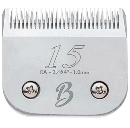 Detachable A Series 15 Blade Dog Grooming Cut Length 3/64" - 1.0mm Japanese Carbonized Steel Blades 15 Clipper Blades and Dog Clipper Blades 15 Compatible A5 Series Clipper for Dogs(15) - color: 15 (3/64" - 1.0mm)