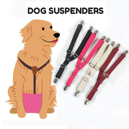 Pet Diaper Fasteners with Adjustable Length for Small to Large Pets Puppy Sanitary Pantie Anti-Slip Suspender Straps Dog Diaper Suspenders Pet Diaper Fasteners Dog Belly Suspenders - color: Z, size: M