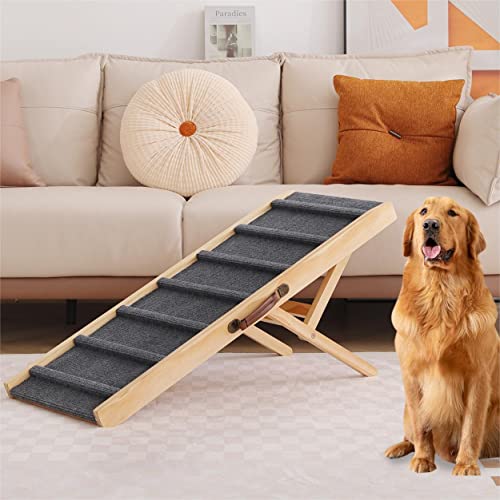 Large Dog Pet Ramp Stairs for Bed Couch Car Truck SUV,Dog Pet Ramp for Small Large Dogs Pets to Get on High Bed Truck Couch Sofa - size: Medium