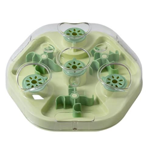Dog Treat Puzzle - Slow Feeding Game, Pet Treat Strategy Toy, Reward Based Feeder | Stimulating Home Play Boredom Relief Puppy Kitten Medium Large Breed Skill Building Food Activity Puzzle - color: Green
