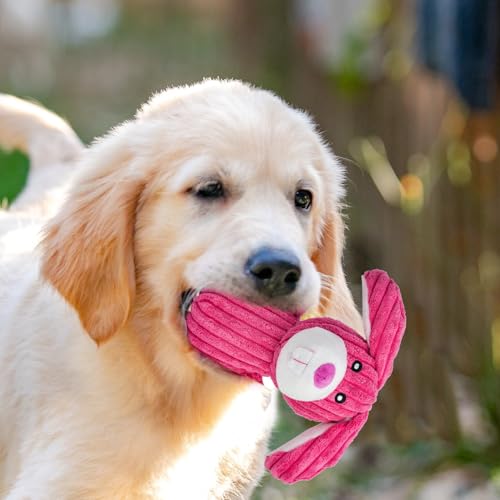 MRSOHRET 5 Pack Dog Toys Squeaky, Tough Stuffed Plush Puppy Chew Toys for Teething, Durable Plush Dog Toy for Large Medium Small Breed to Keep Them Busy - style: 5 pcs dog toys