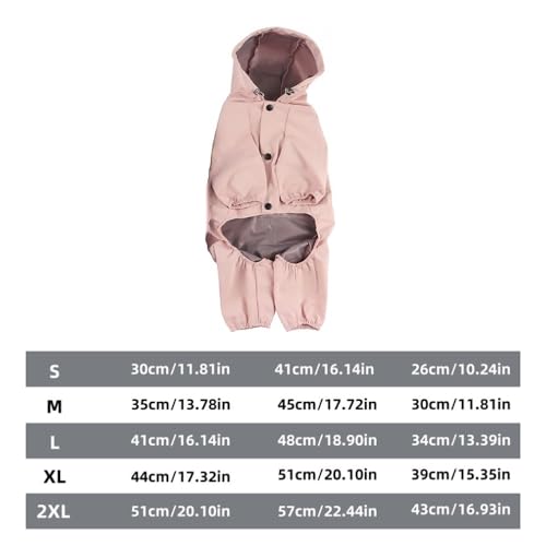 Pet Raincoat–Waterproof & Breathable Reflective One-Piece Clothing for Cats and Dogs, Perfect for Rainy Days and Daily Wear, Comfortable and Stylish L