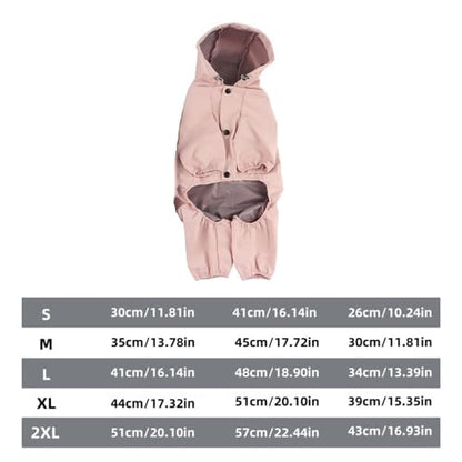 Pet Raincoat–Waterproof & Breathable Reflective One-Piece Clothing for Cats and Dogs, Perfect for Rainy Days and Daily Wear, Comfortable and Stylish L