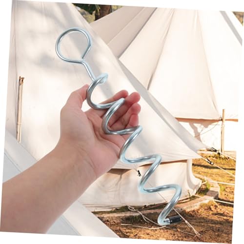 TOYANDONA Spiral Dog Ground Anchor Heavy Duty Steel Dog Tie Out Stake with Handle Portable Outdoor Pet Ground Stake for Camping and Yard Tethering