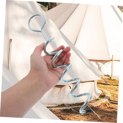 TOYANDONA Spiral Dog Ground Anchor Heavy Duty Steel Dog Tie Out Stake with Handle Portable Outdoor Pet Ground Stake for Camping and Yard Tethering