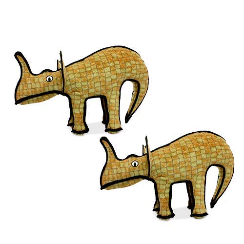 TUFFY® - 2 Pack Original : Moosasaurus Dog Toys : Ultra Durable Plush Toy with Multiple Layers & Reinforced Seams, Washable and Floats, Original Construction - color: 2PK Brown Moosasaurus Dinosaur