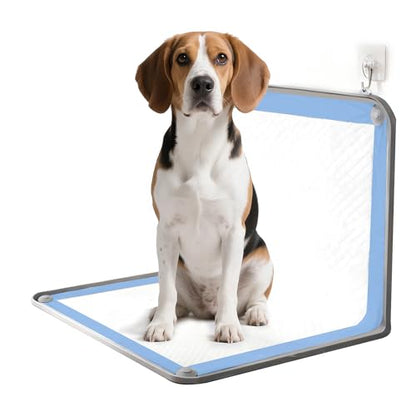 Pawtasy Silicone Pee Pad Holder for Dogs Fits Up to 36" x 25" Training Pads Leak-Proof Non-Slip Puppy Pee Pad Holder with Fixed Buttons Portable Easy to Clean