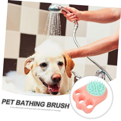 LIFKOME Dog Cat Bath Brush Shampoo Dispenser Silicone Massage Grooming Tool for Pet Bathing and Cleaning Ergonomic Design for Easy Use