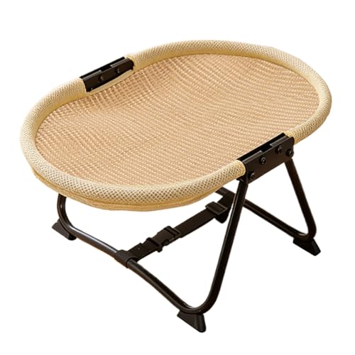 Outdoor Dog Bed,Portable Foldable Non Slip Cot Hammock,Foldable 22.44 x 16.14 x 10.23Inch Dog Bed Raised Cot | for Pets Cats Kitten Puppy Sleep Rest Camping Travel - color: C